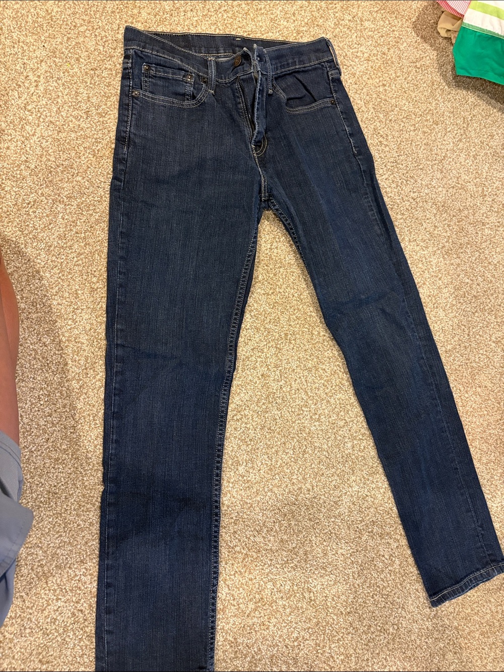 Levi's Men's Slim Straight Jeans in Dark Indigo Blue